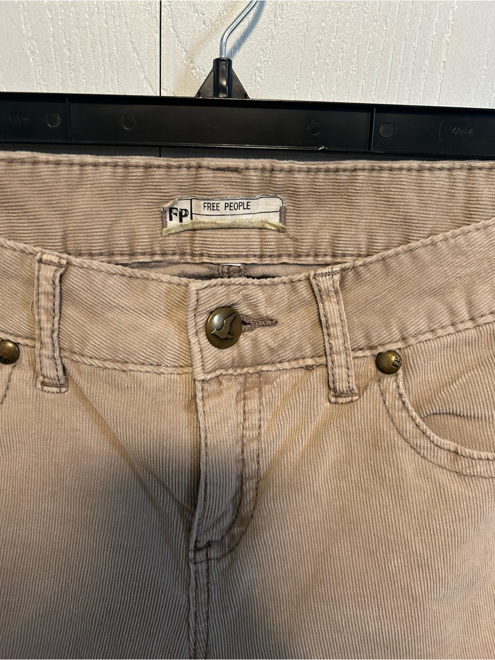 Free People Beige Corduroy Pants Size 31 - Picture 4 of 5